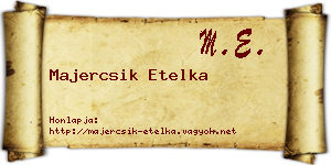 Majercsik Etelka névjegykártya